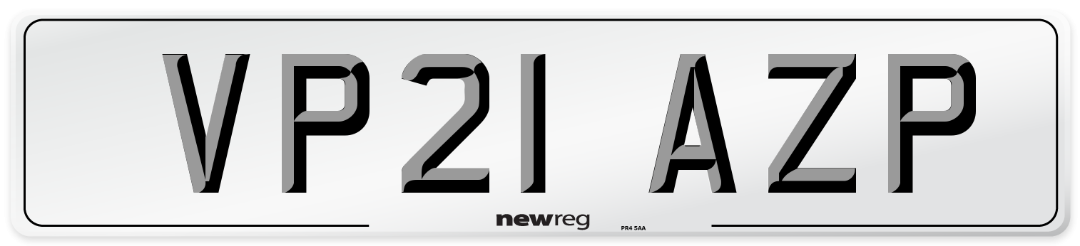VP21 AZP Number Plate from New Reg